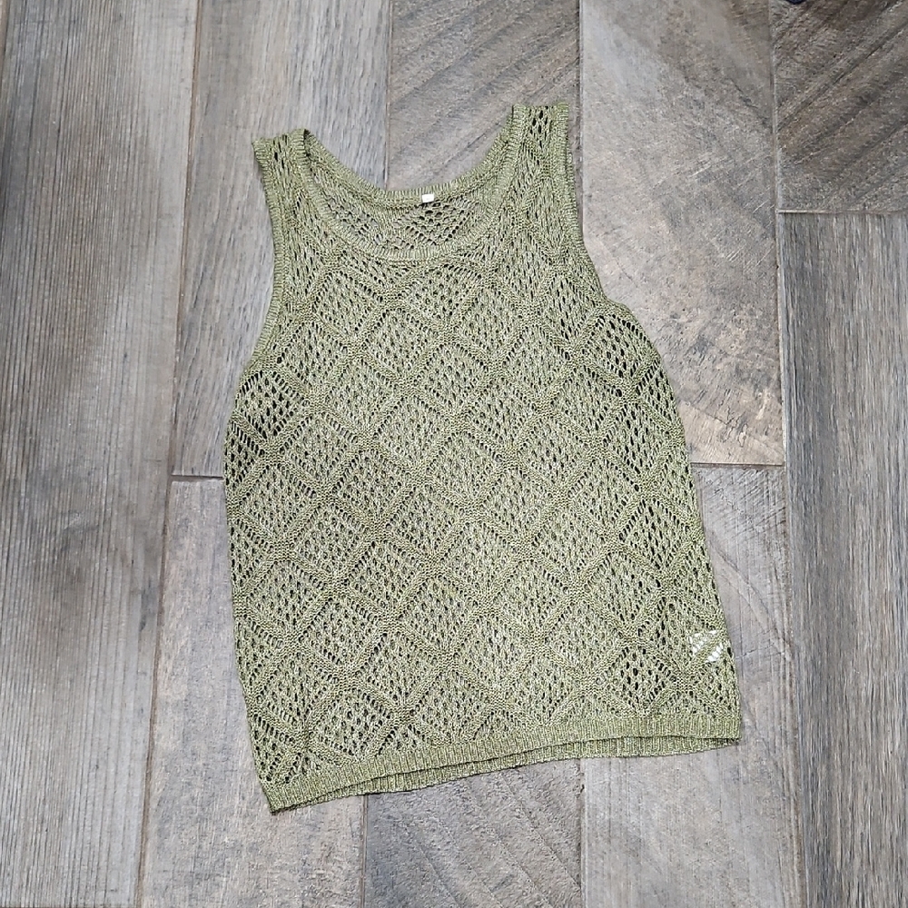 Olive Green Sleeveless Knit Top